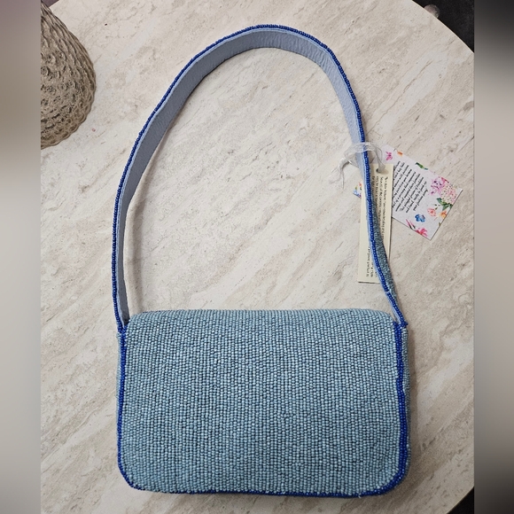 NWT Viral Handcrafted in India Sardine 🐟 Fish Beaded Shoulder Bag - Picture 6 of 8